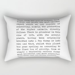Charles Darwin Quote - On The Origin of Species - Inspiring Quotes - Typewriter Rectangular Pillow