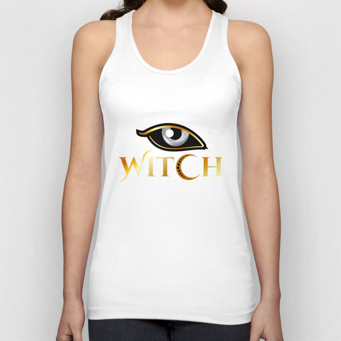 New World Order golden witch eyes with crescent moon	 Tank Top