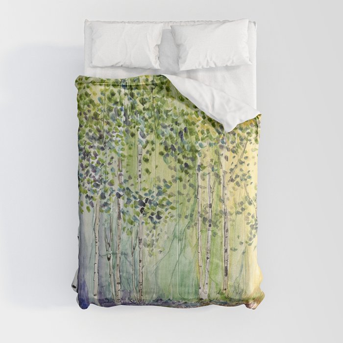 4 season watercolor collection - spring Comforter