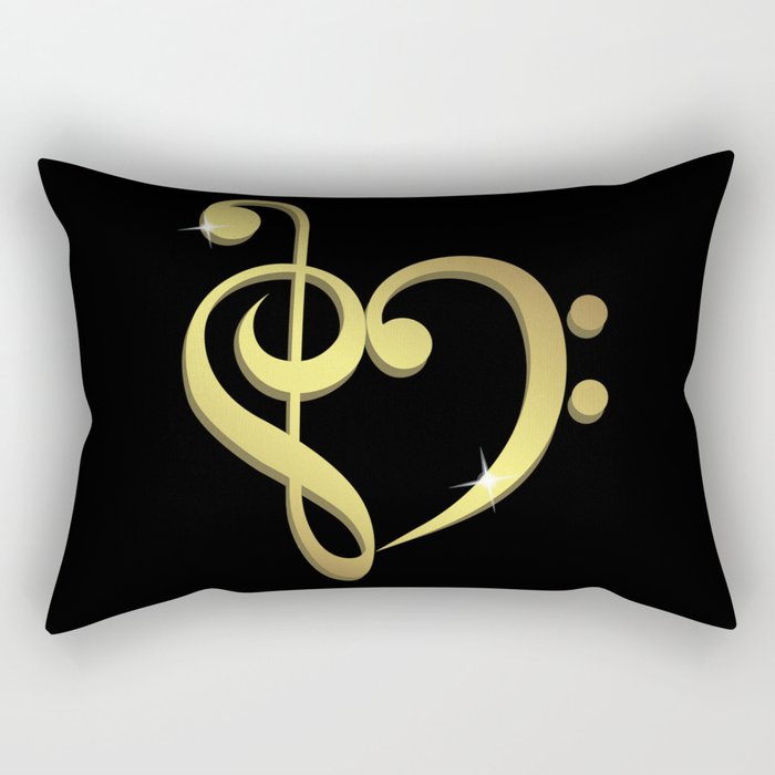 Treble Clef Throw Pillow, Decorative Accent Pillow, Square Cushion
