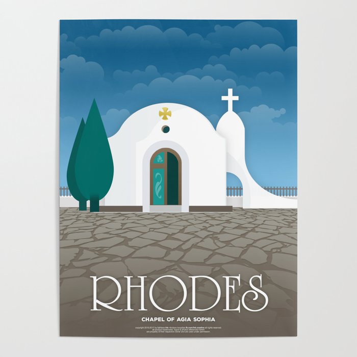 Rhodes, The chapel of Agia Sophia (GR) Poster