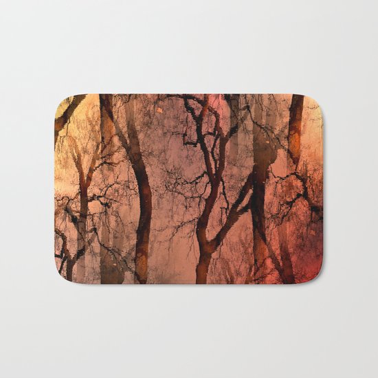 Glamour Trees (orange) Bath Mat