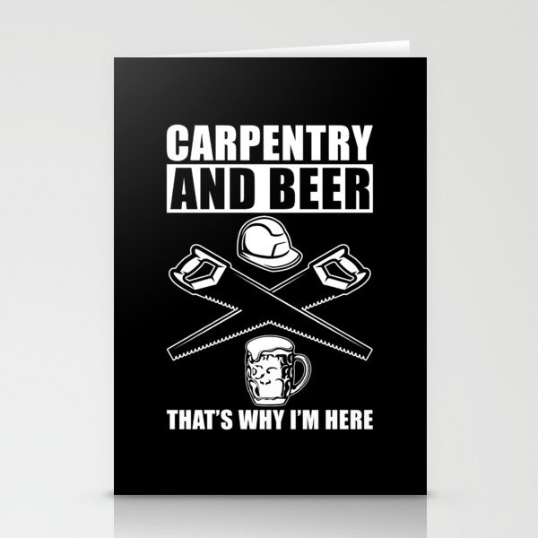 Carpenter Gift funny Saying Stationery Cards