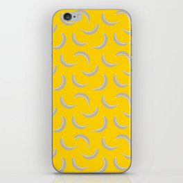 BANANA SMOOTHIE in GRAY AND WARM WHITE ON BRIGHT YELLOW iPhone Skin