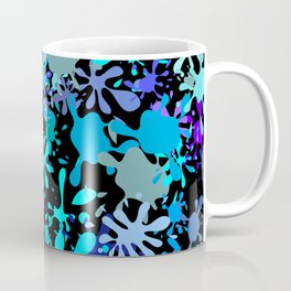 Blue Paint Splatters Coffee Mug