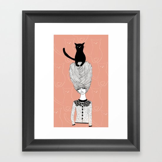 The Cat Lady Framed Art Print