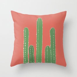 cactus wall art Throw Pillow