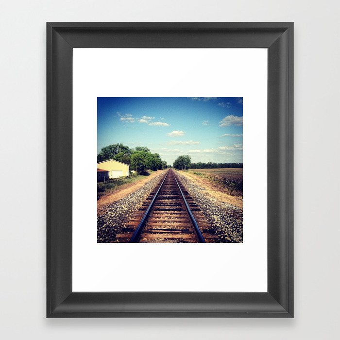 Railroad Tracks Framed Art Print