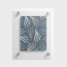 Ailanthus Cutouts Abstract Pattern in Neutral Blue Grey Tones Floating Acrylic Print