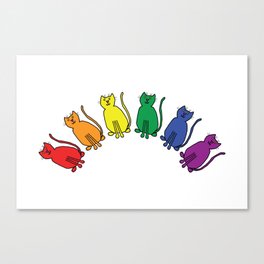 Pride Cat Rainbow  Canvas Print