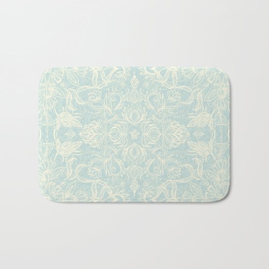 Pale Jade Tattoo - a pattern Bath Mat
