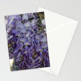 Close Up of Violet Wisteria Flowers Stationery Card