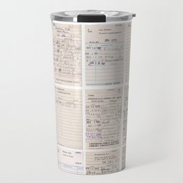 Old Friends Library Circulation Card Print Travel Mug