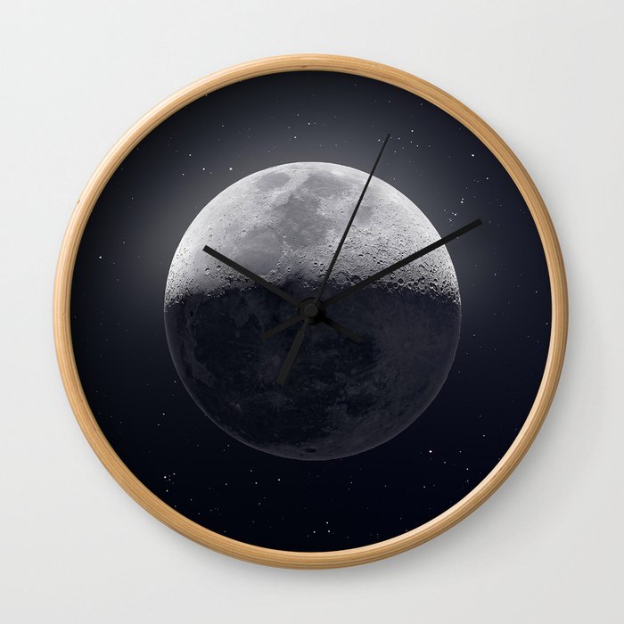Moon at night Wall Clock