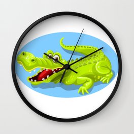 Killer Croc Wall Clocks For Any Decor Style Society6 Vintage the party don't start 'til i croc in. society6