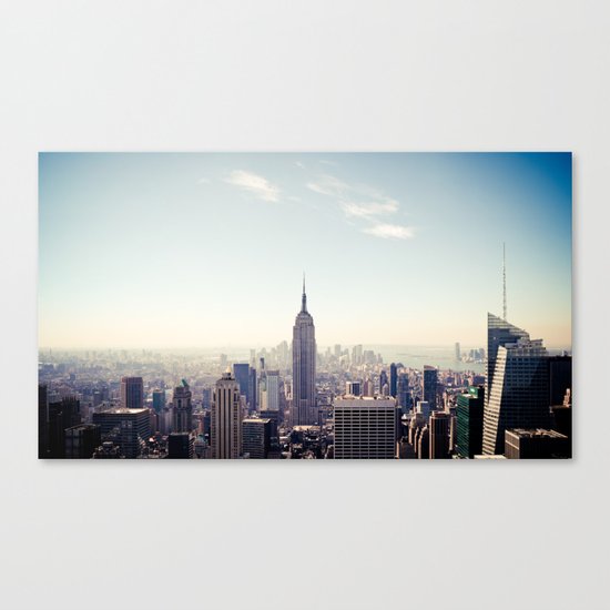 Manhattan - Empire State Building Pano | colored Canvas Print