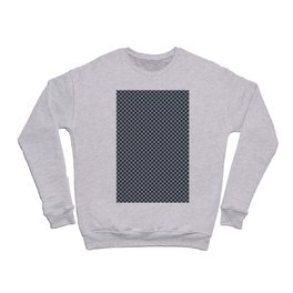 White & Dark Navy Blue Angled Grid Line Pattern Pairs To 2020 Color of the Year Classic Navy Blue Crewneck Sweatshirt