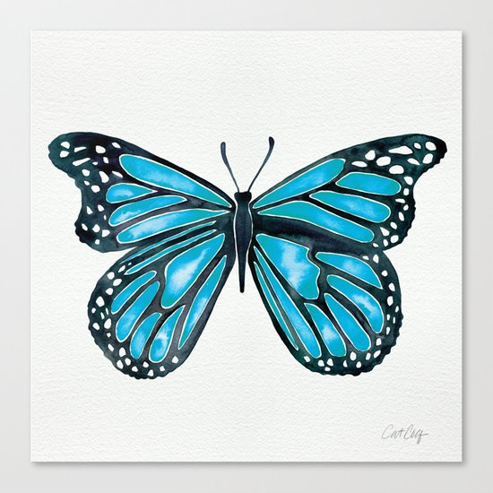 Blue Morpho Butterfly Canvas Print
