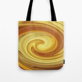 Orange, Yellow, Brown Abstract Hurricane Shape Design Tote Bag