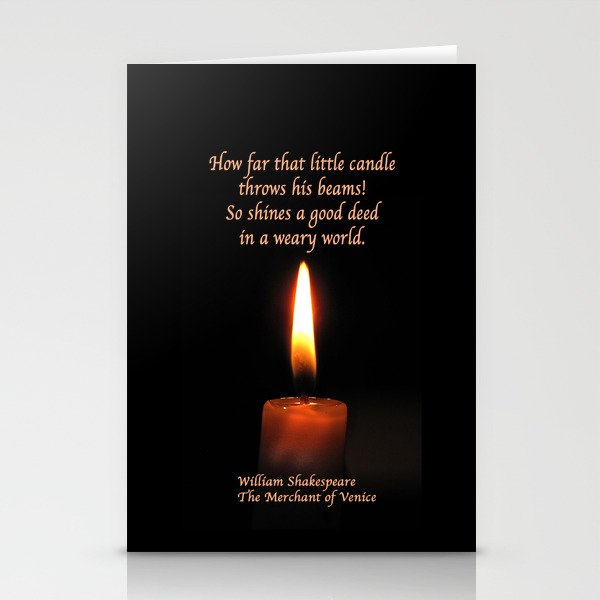 Shakespeare Candle Flame Stationery Cards