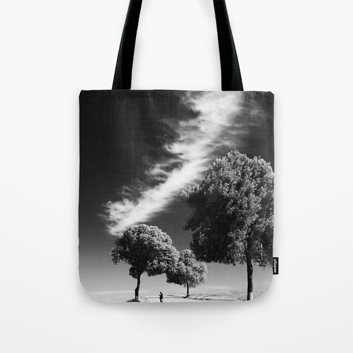 Cloud trees man Tote Bag