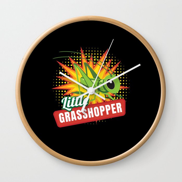 Little Grasshopper Insect Locust Wall Clock