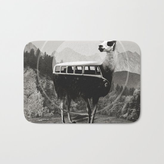 Llama B&W Bath Mat