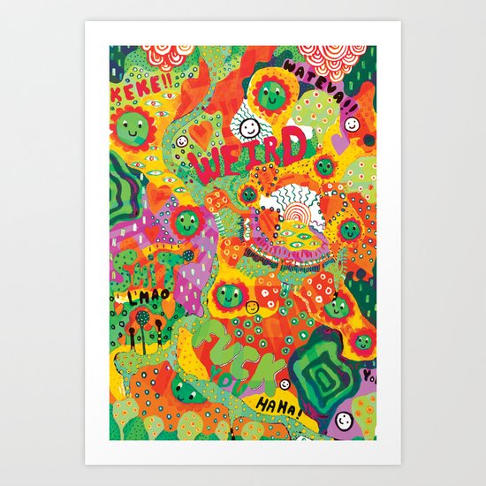 Rainbow Wars Art Print