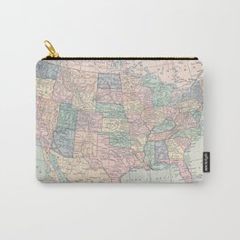 United States Map Carry-All Pouch | Usmap, Continentalus, Historicalmap, Traveltheme, Usa, Unitedstates, Unitedstatesmap, Ustravel, Vintagemapus, Graphicdesign 