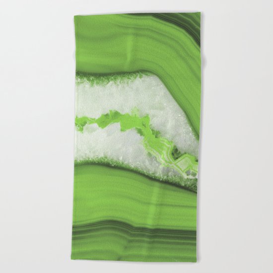 Greenery Agate Beach Towel