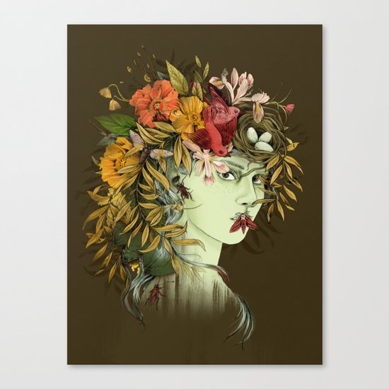 Persephone, goddess of Spring Canvas Print