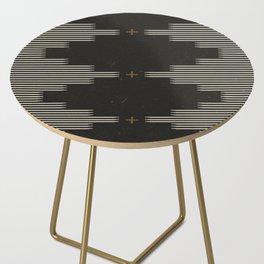 Southwestern Minimalist Black & White Side Table