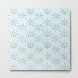 Japanese Maple Leaf Pattern Metal Print | Flora, Outline, Botanical, Natural, Greenery, Foliage, Organic, Drawing, Maplepalmate, Japanesemaple 