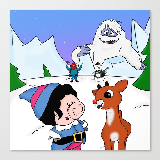 Hanging with Rudolph Canvas Print