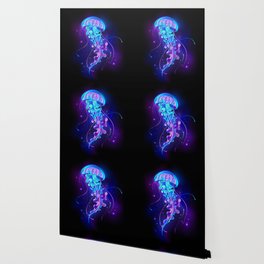 Large Glowing Jellyfish Wallpaper