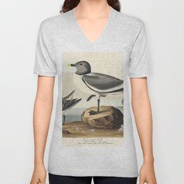 Fork-tailed Gull from Birds of America (1827) by John James Audubon  V Neck T Shirt