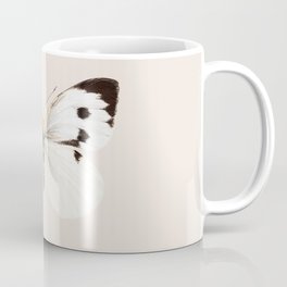 White Cabbage Butterfly Vintage Look Ceramic Coffee Tea Mug Cup 11 Oz 