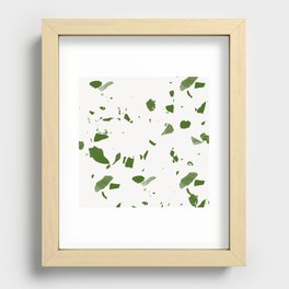 Green Mid Century Terrazzo Recessed Framed Print