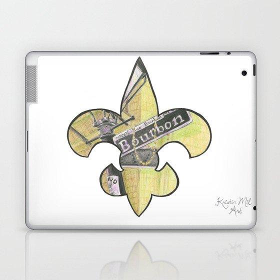 Fleur De Lis Bourbon Street Laptop & iPad Skin