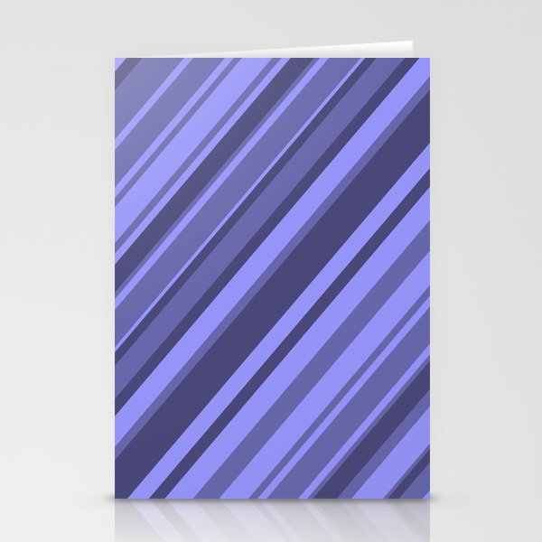 New Color 2022 Very Peri Stripes pattern blue Diagonal  Stationery Cards