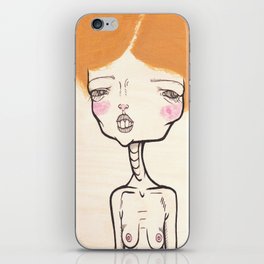 "Frizzy Hair and Nervous Charm" iPhone Skin