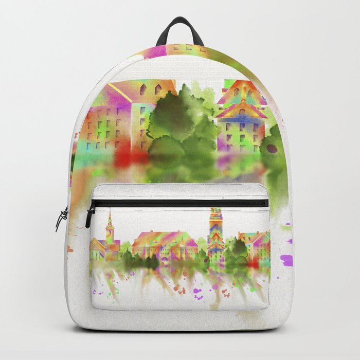 Colorful Harvard University Skyline Backpack