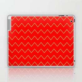 Gold And Red Zig-Zag Line Collection Laptop Skin