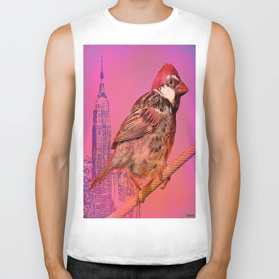The New York sparrow Biker Tank