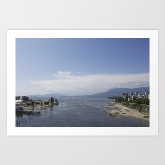 Vancouver from the Burrard Bridge Art Print