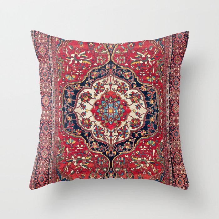 Sarouk Farahan Arak West Persian Rug Print Throw Pillow