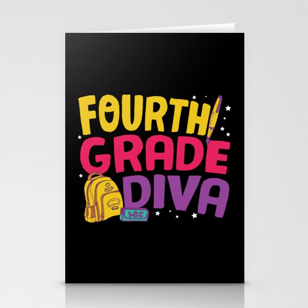 Fourth Grade Diva Stationery Cards