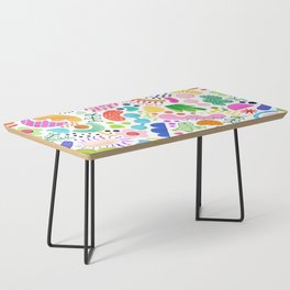 Modern bold abstract shapes Multicolored white Coffee Table