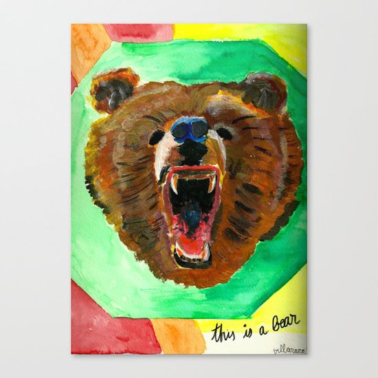 This is a bear Canvas Print