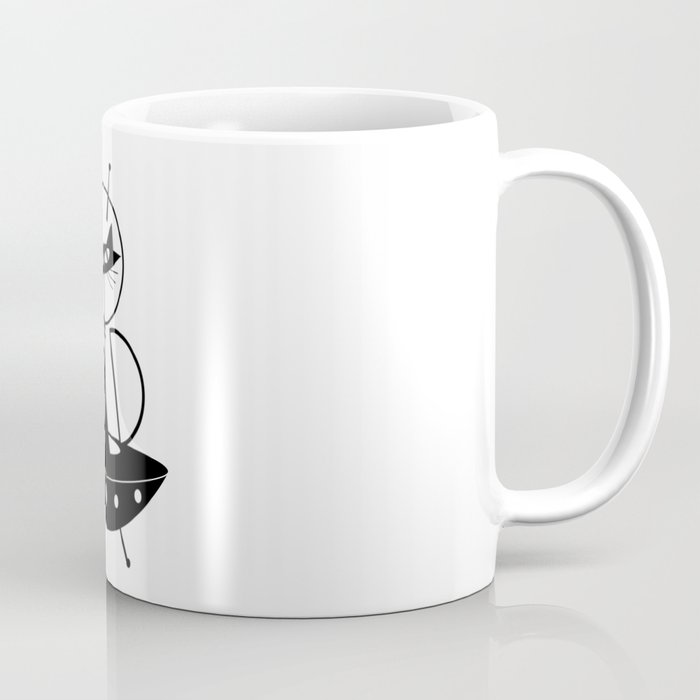 Spaceship Cat Coffee Mug